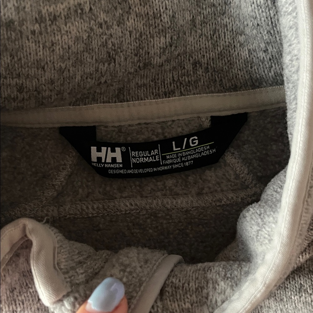 Helly Hansen Light Gray Zip-Up Jacket - image 2